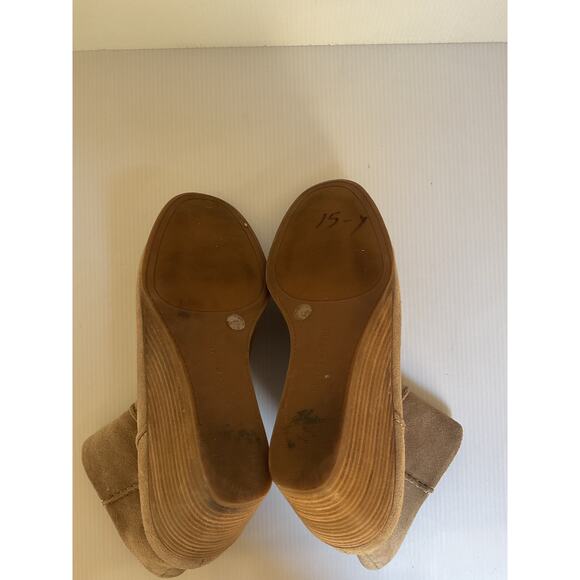 Lucky Brand Suede Ankle Booties • Beige/Taupe • Wedge Heel • Women’s 7.5 - Picture 9 of 10